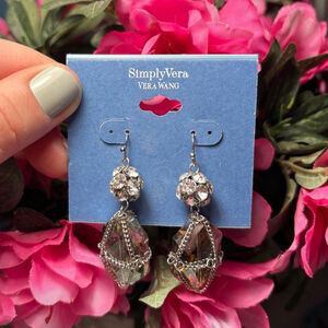 Simply Vera Vera Wang dangling crystal-style earrings